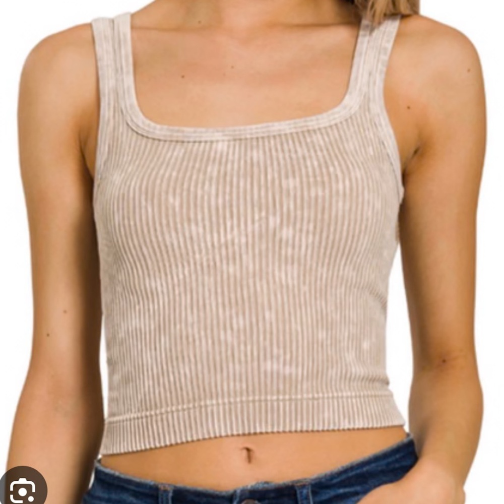 Zenana Outfitters Taupe Ribbed Bramie NEW Various Sizes S/M L/XL